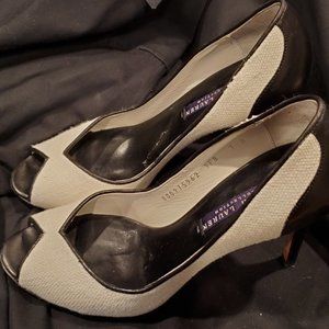 Ralph Lauren collection bw peep toe pumps